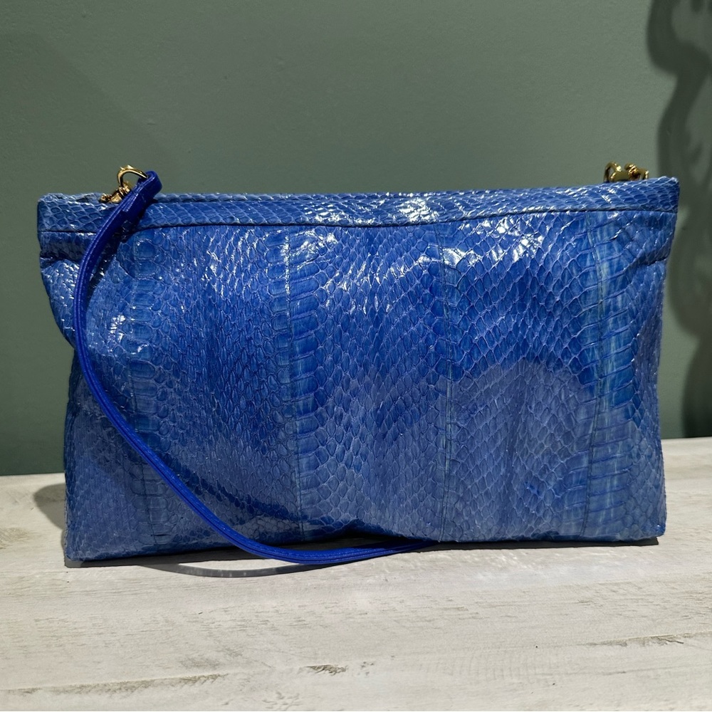 Vintage Blue Snake clutch SAKS FIFTH AVENUE
